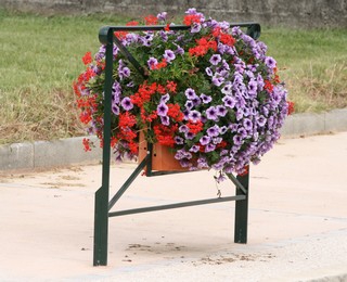 Barrière déco Biscaye avec jardinière 